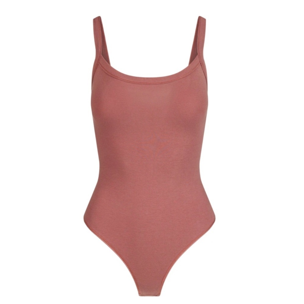 NWT Cotton Jersey Scoop Neck Bodysuit in Redwood Size Large